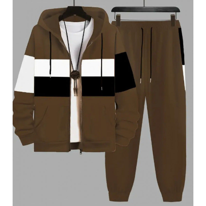 3D Elefanten-Print Langarm-Hoodie-Set für Herren