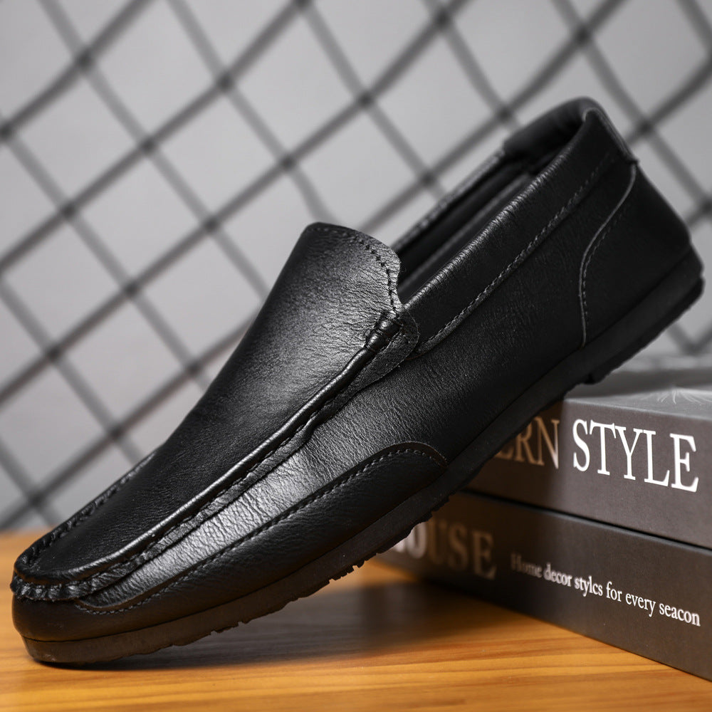 Lässige Lederschuhe für Herren im koreanischen Stil – Sommer