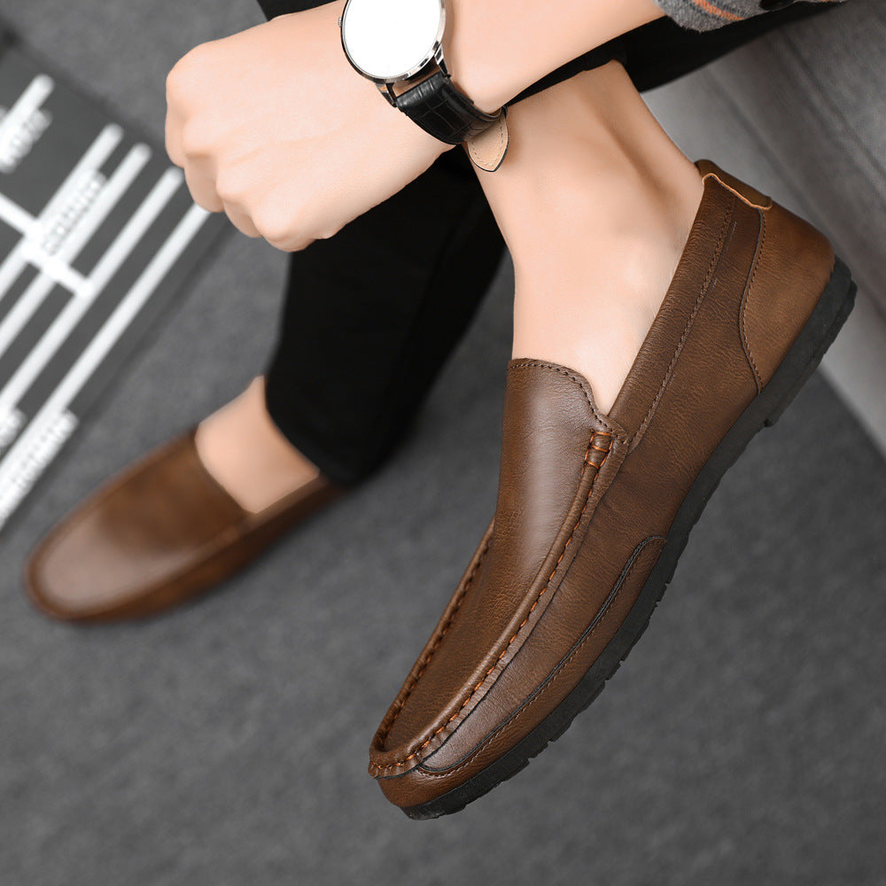Lässige Lederschuhe für Herren im koreanischen Stil – Sommer