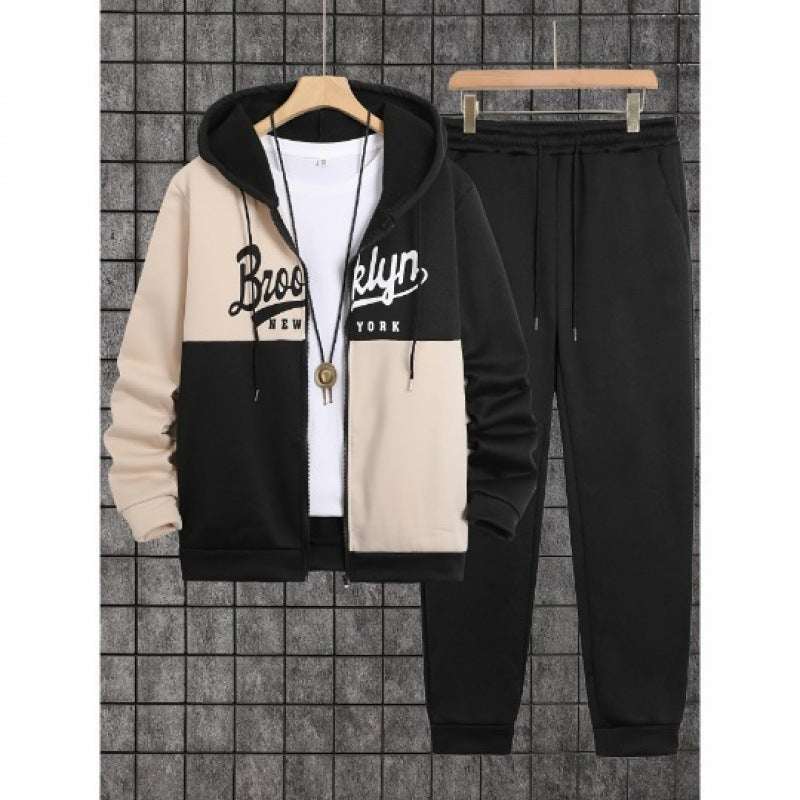 3D Elefanten-Print Langarm-Hoodie-Set für Herren