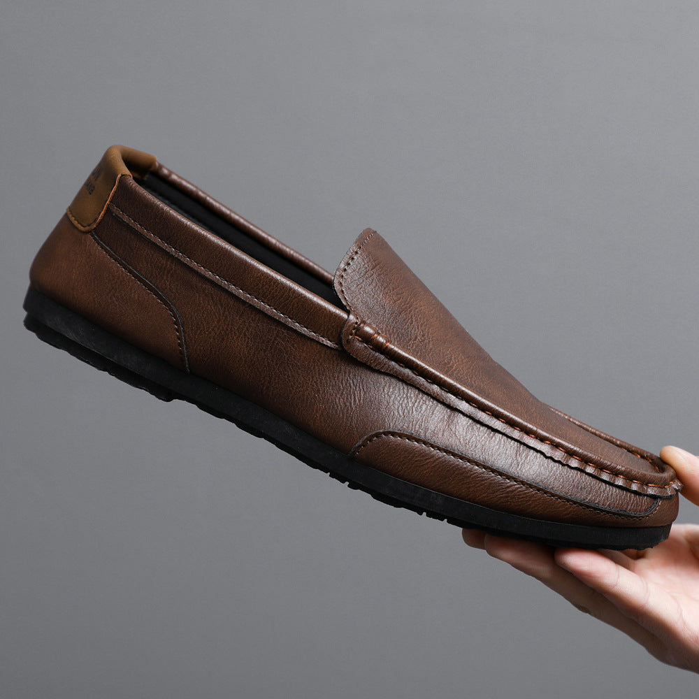 Lässige Lederschuhe für Herren im koreanischen Stil – Sommer