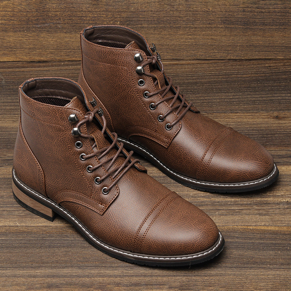Vintage-Freizeitstiefel aus Leder