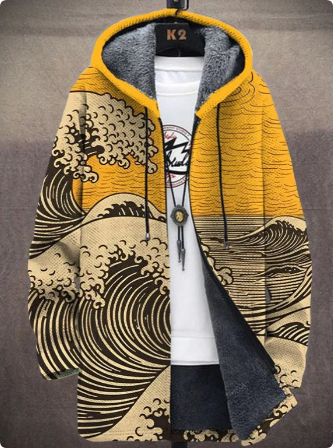 Winterjacke für Herren mit Muster und Plüschfutter