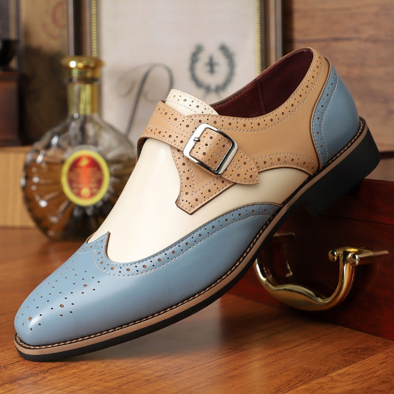 Formelle und legere Lederschuhe mit Brogue-Muster