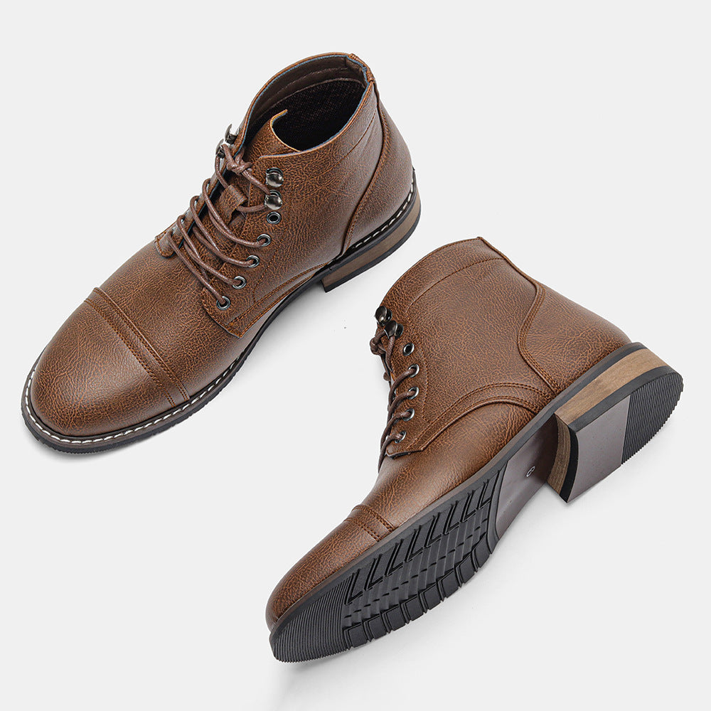 Vintage-Freizeitstiefel aus Leder