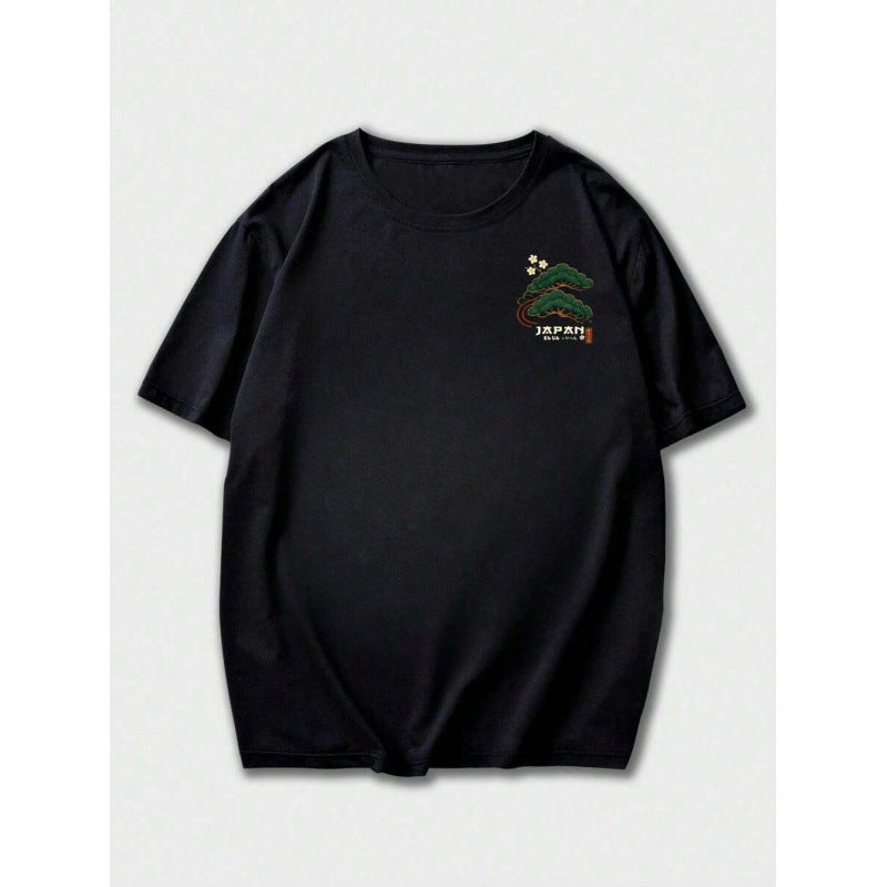 Herren-Top mit japanischem Kranich-Print