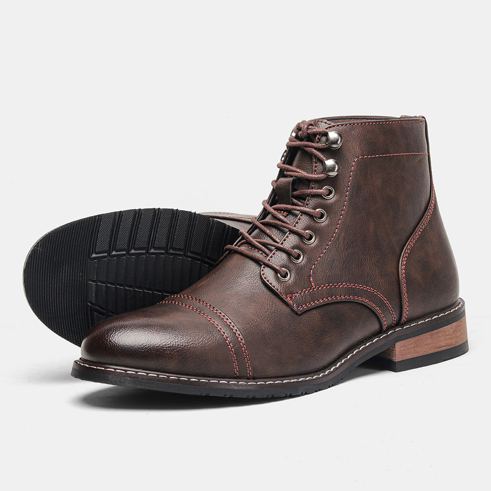 Vintage-Freizeitstiefel aus Leder