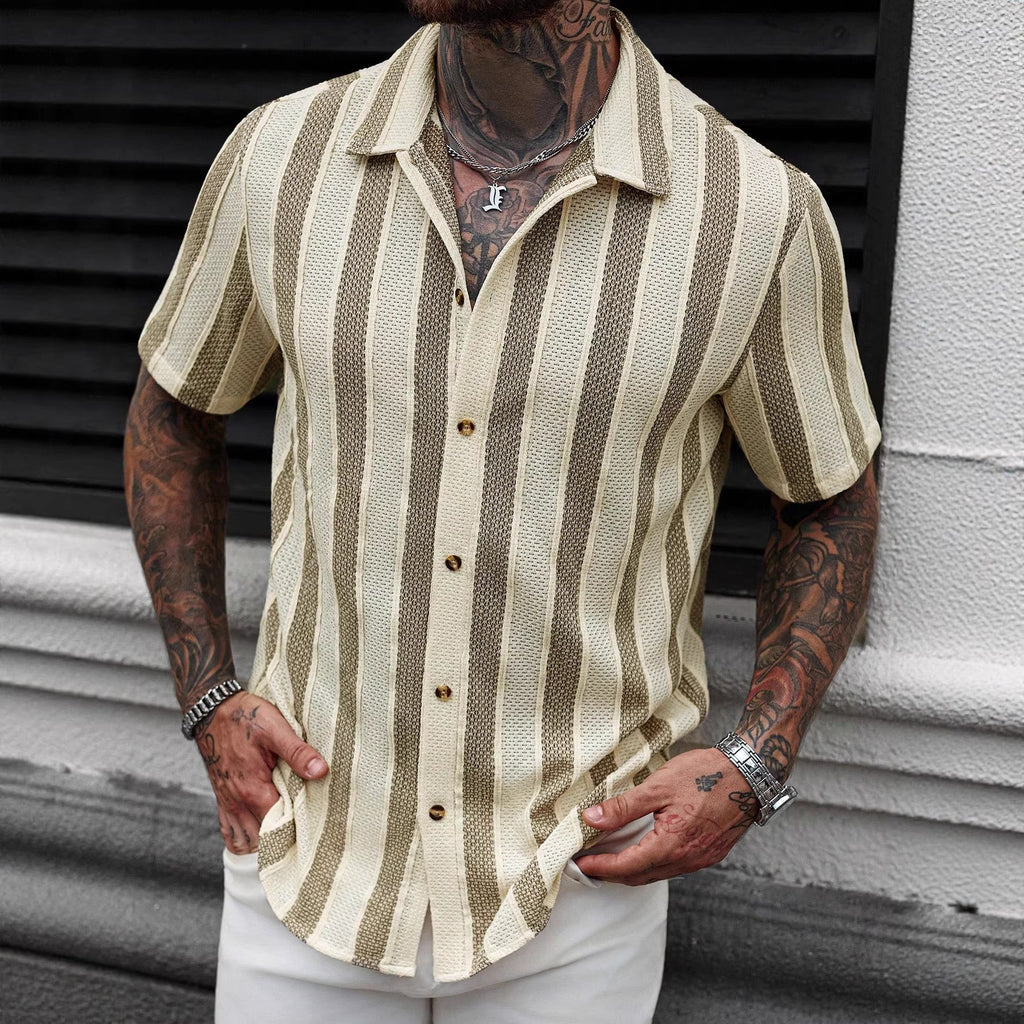 Herren-T-Shirt mit V-Ausschnitt im europäischen und amerikanischen Stil