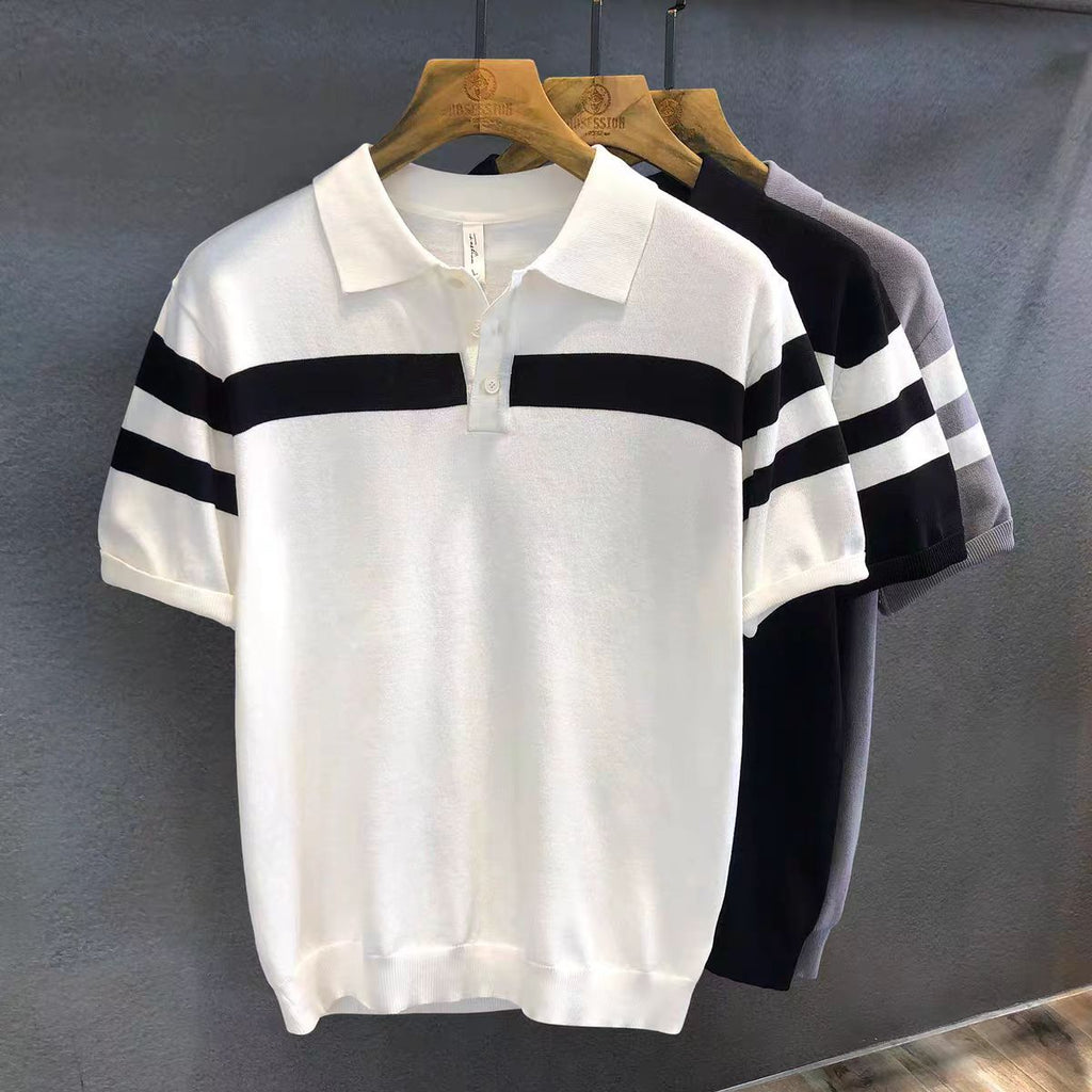 Herren-Polohemd mit Revers und kurzen Ärmeln