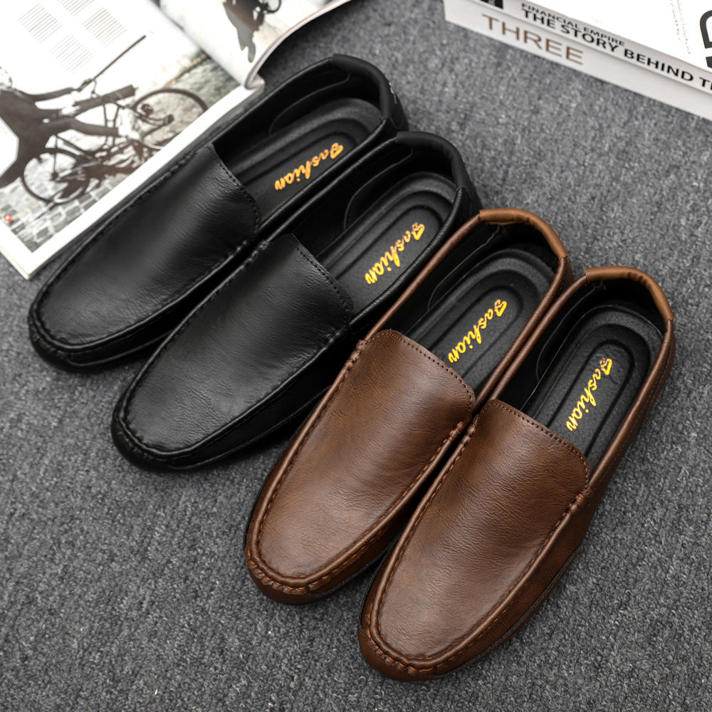 Lässige Lederschuhe für Herren im koreanischen Stil – Sommer