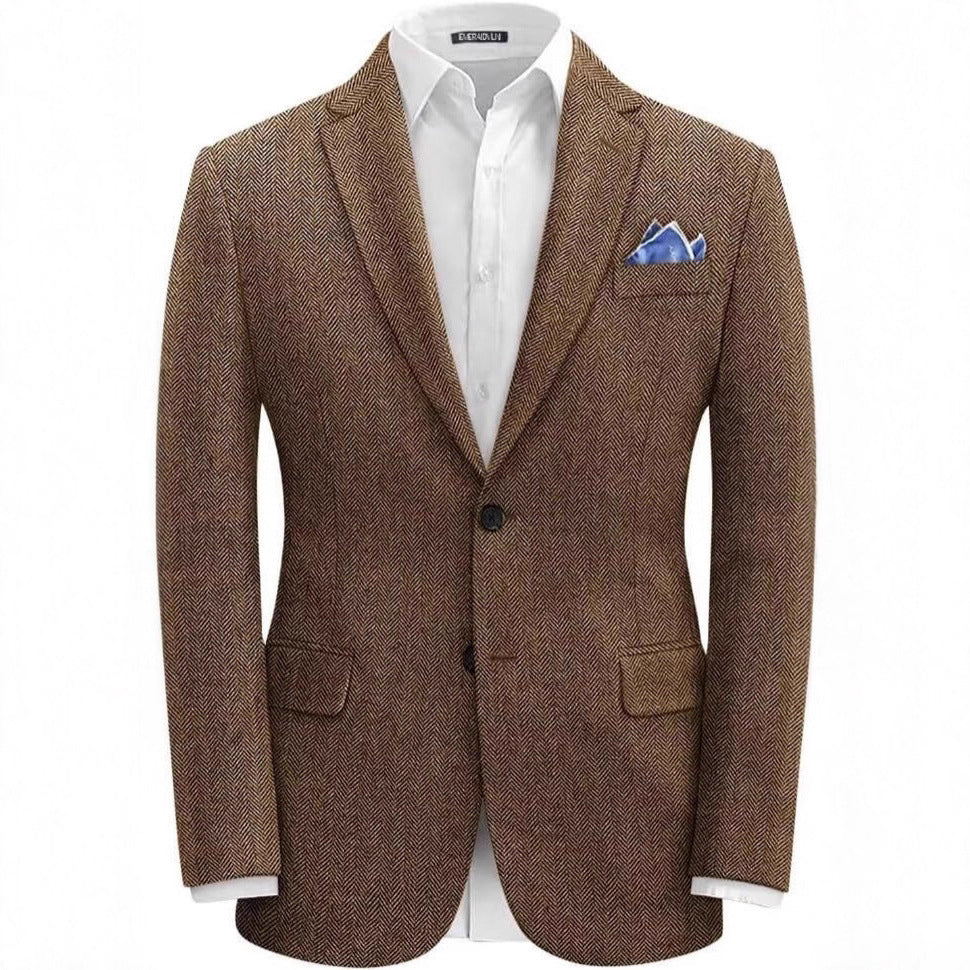 Blazer Slim Fit Estilo Británico para Hombre
