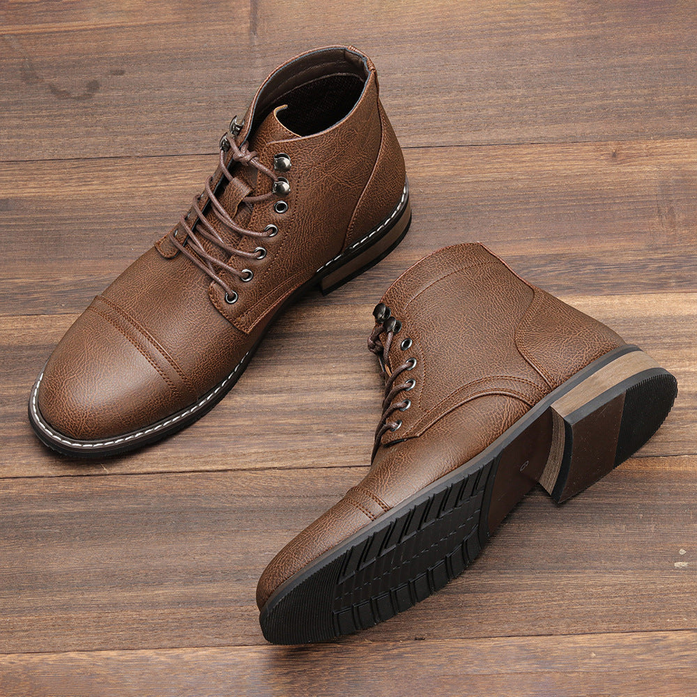 Vintage-Freizeitstiefel aus Leder