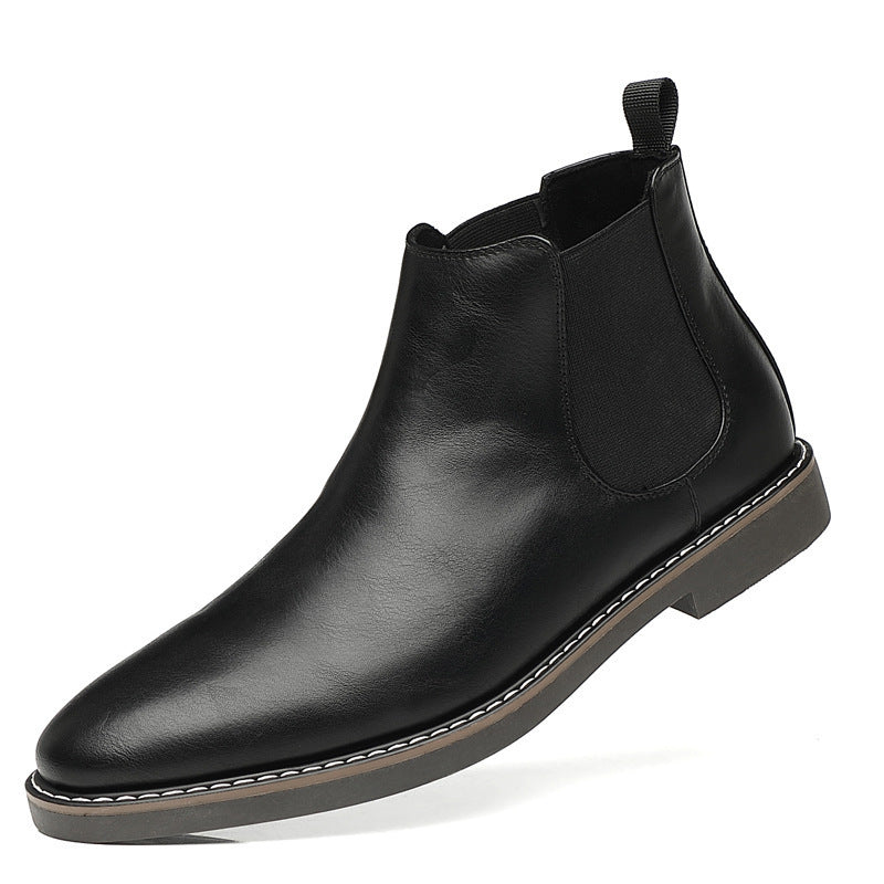 Jugendliche Lederstiefel mit spitzer Zehenpartie