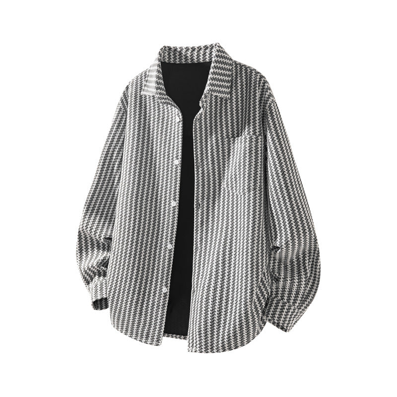 Chanel-Stil Jackenhemd mit Fischgrätmuster
