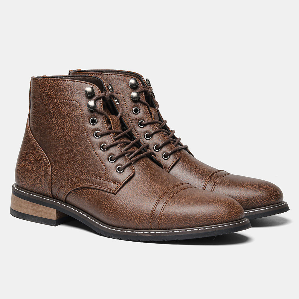 Vintage-Freizeitstiefel aus Leder