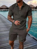 Herren Casual Poloshirt-Set im europäischen und amerikanischen Stil