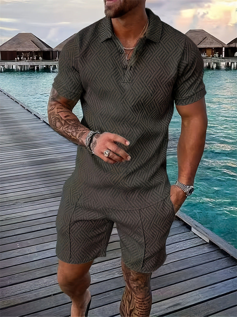 Conjunto Polo Casual Estilo Europeo y Americano para Hombre