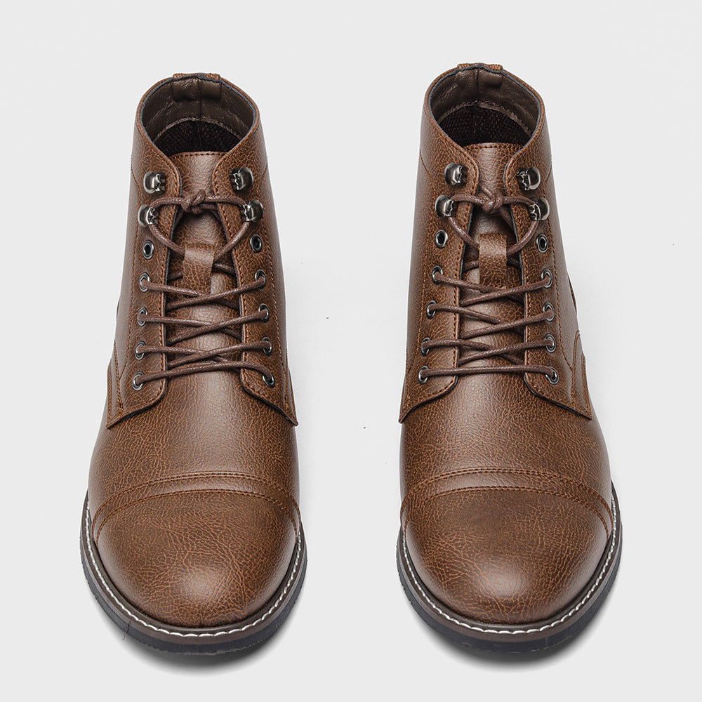 Vintage-Freizeitstiefel aus Leder