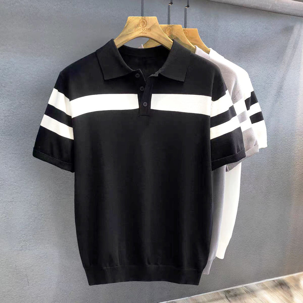 Herren-Polohemd mit Revers und kurzen Ärmeln