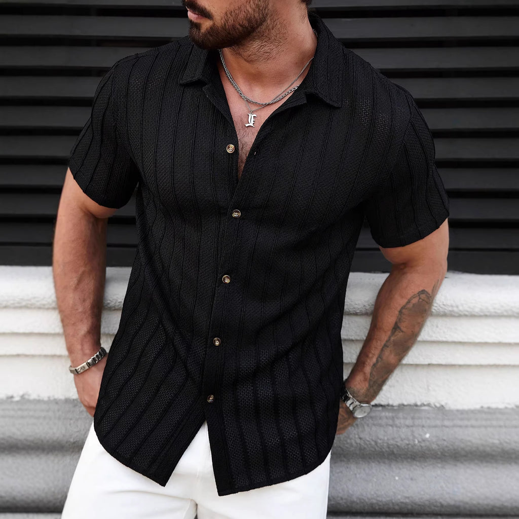 Herren-T-Shirt mit V-Ausschnitt im europäischen und amerikanischen Stil