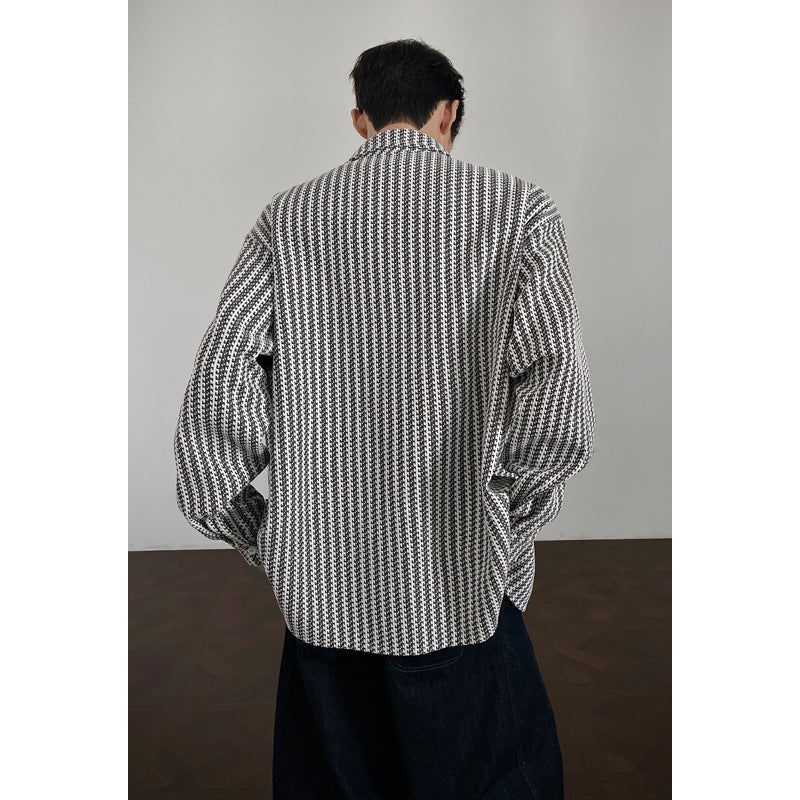 Chanel-Stil Jackenhemd mit Fischgrätmuster