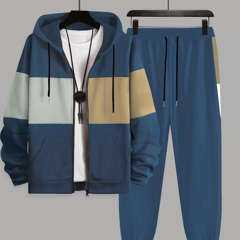 3D Elefanten-Print Langarm-Hoodie-Set für Herren