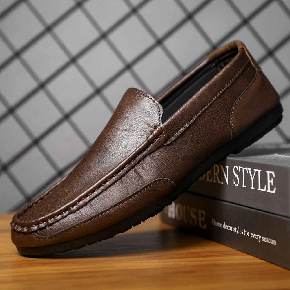 Lässige Lederschuhe für Herren im koreanischen Stil – Sommer