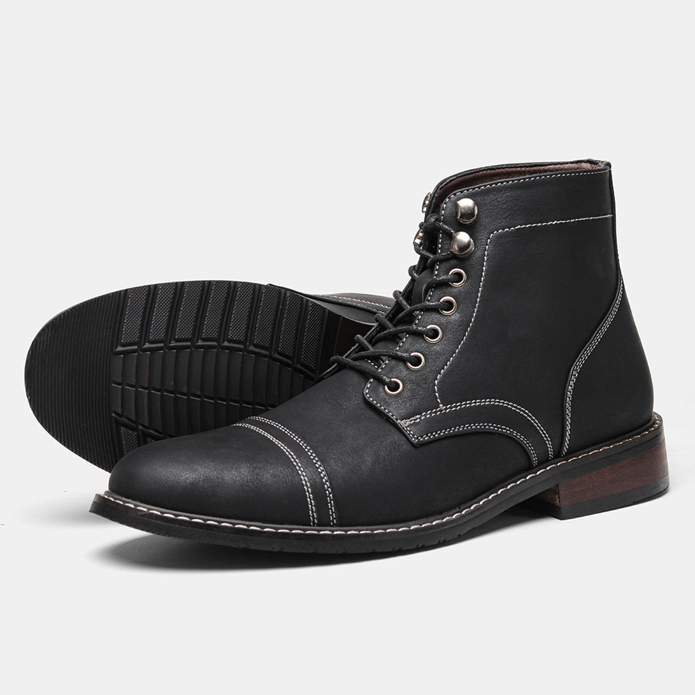 Vintage-Freizeitstiefel aus Leder