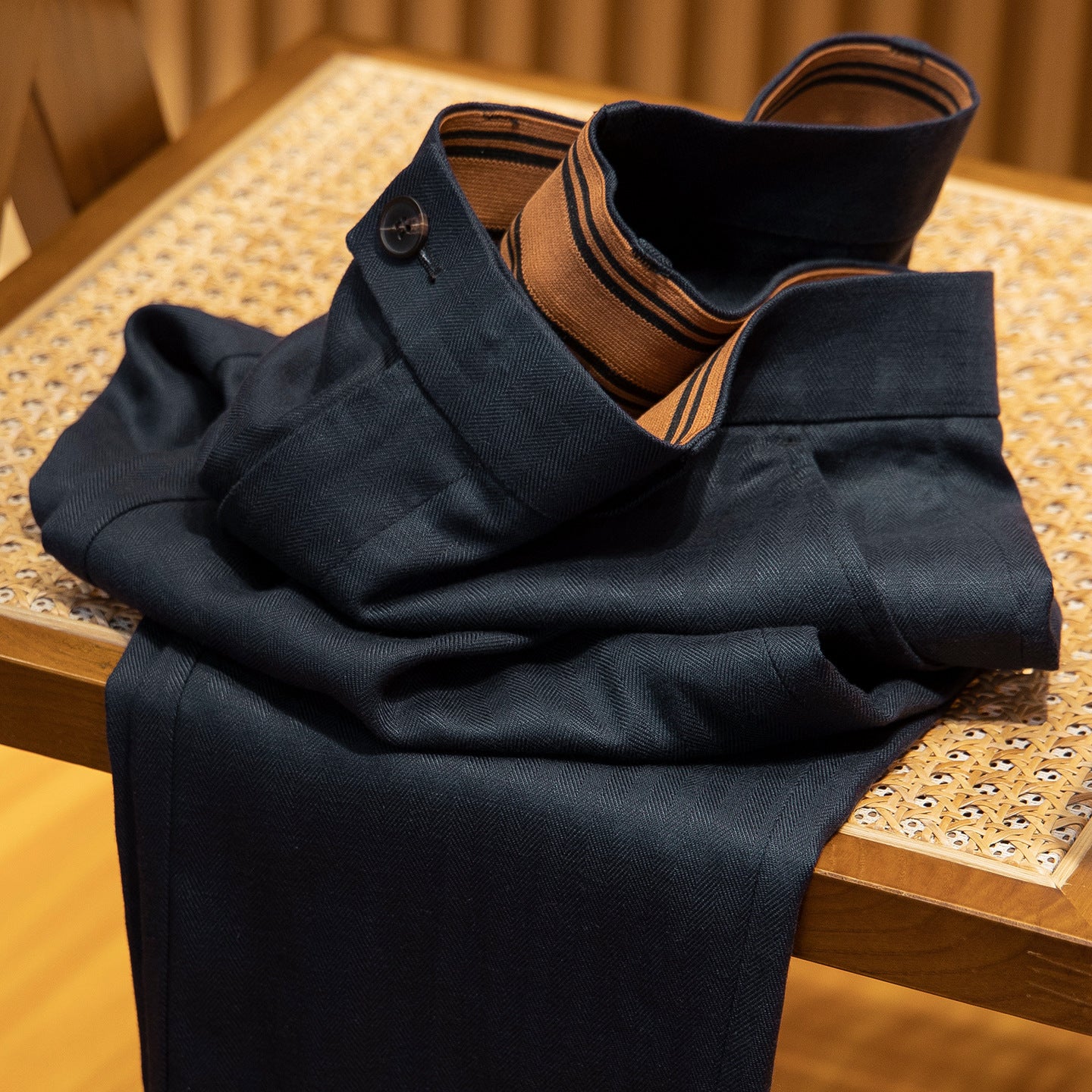 Leinenhose aus Tencel im Old-Money-Stil