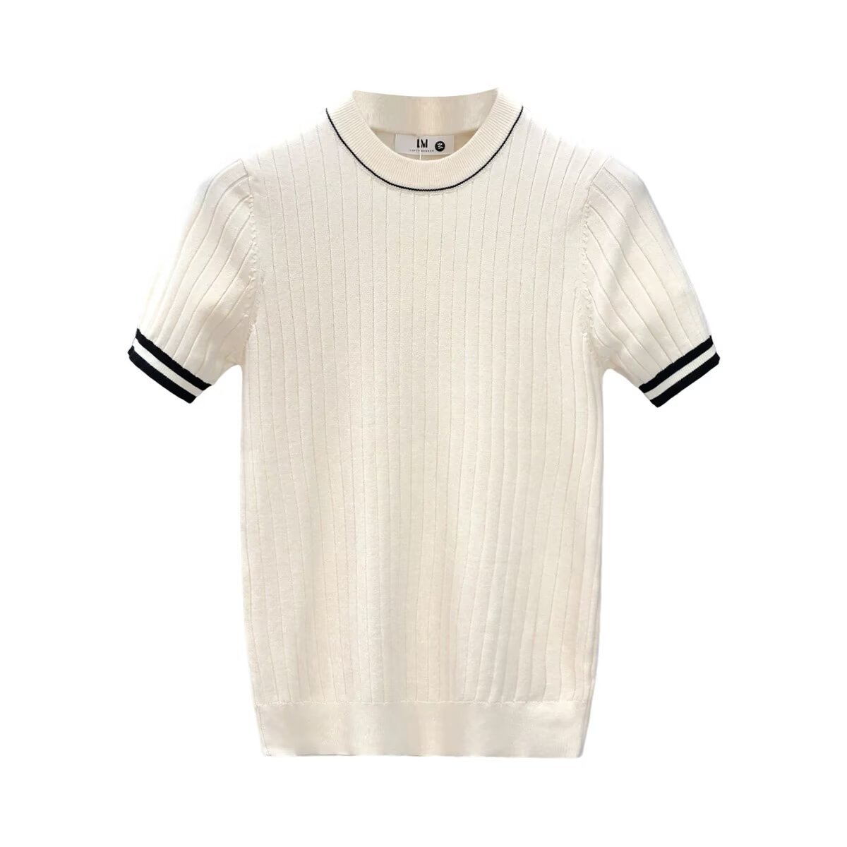 Herren-T-Shirt aus Eisseide im Slim Fit mit Rundhalsausschnitt