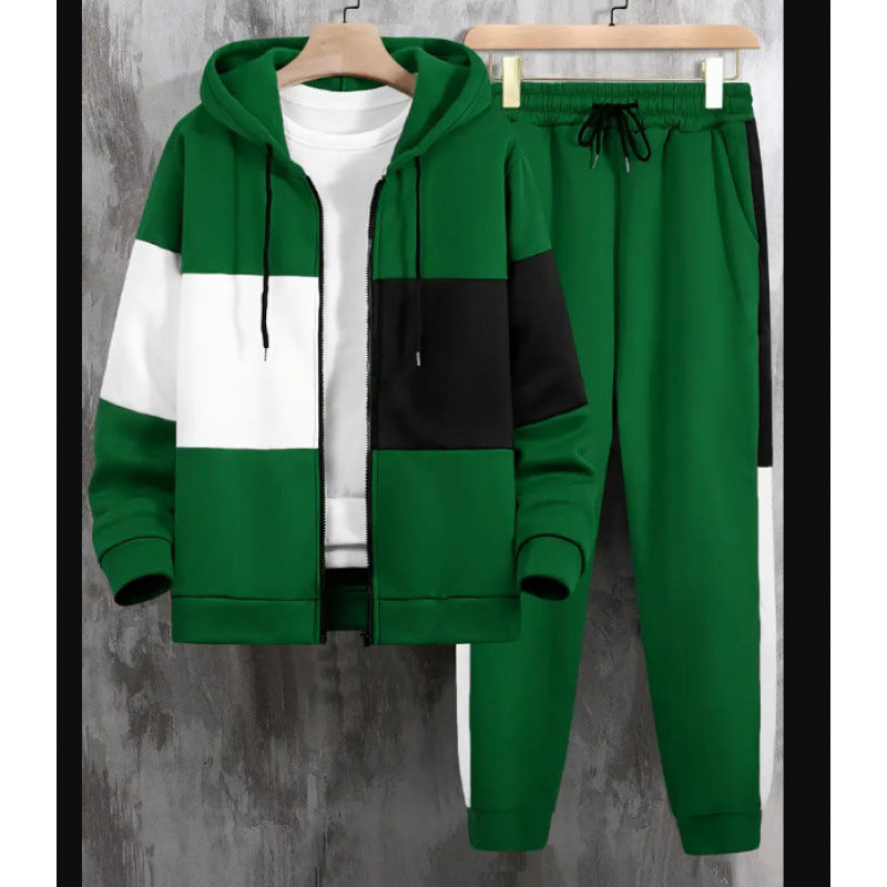 3D Elefanten-Print Langarm-Hoodie-Set für Herren
