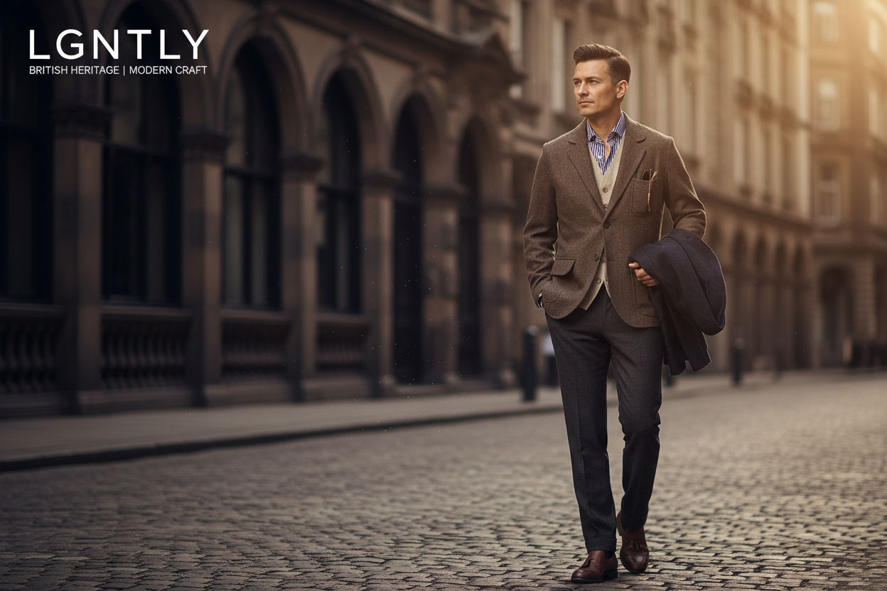 Banner LGNTLY con Abrigo Tweed