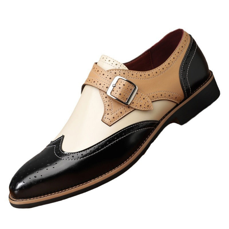 Zapatos de Cuero Formal Casual con Tallado Brogue