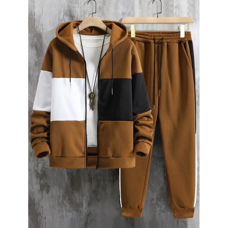 3D Elefanten-Print Langarm-Hoodie-Set für Herren