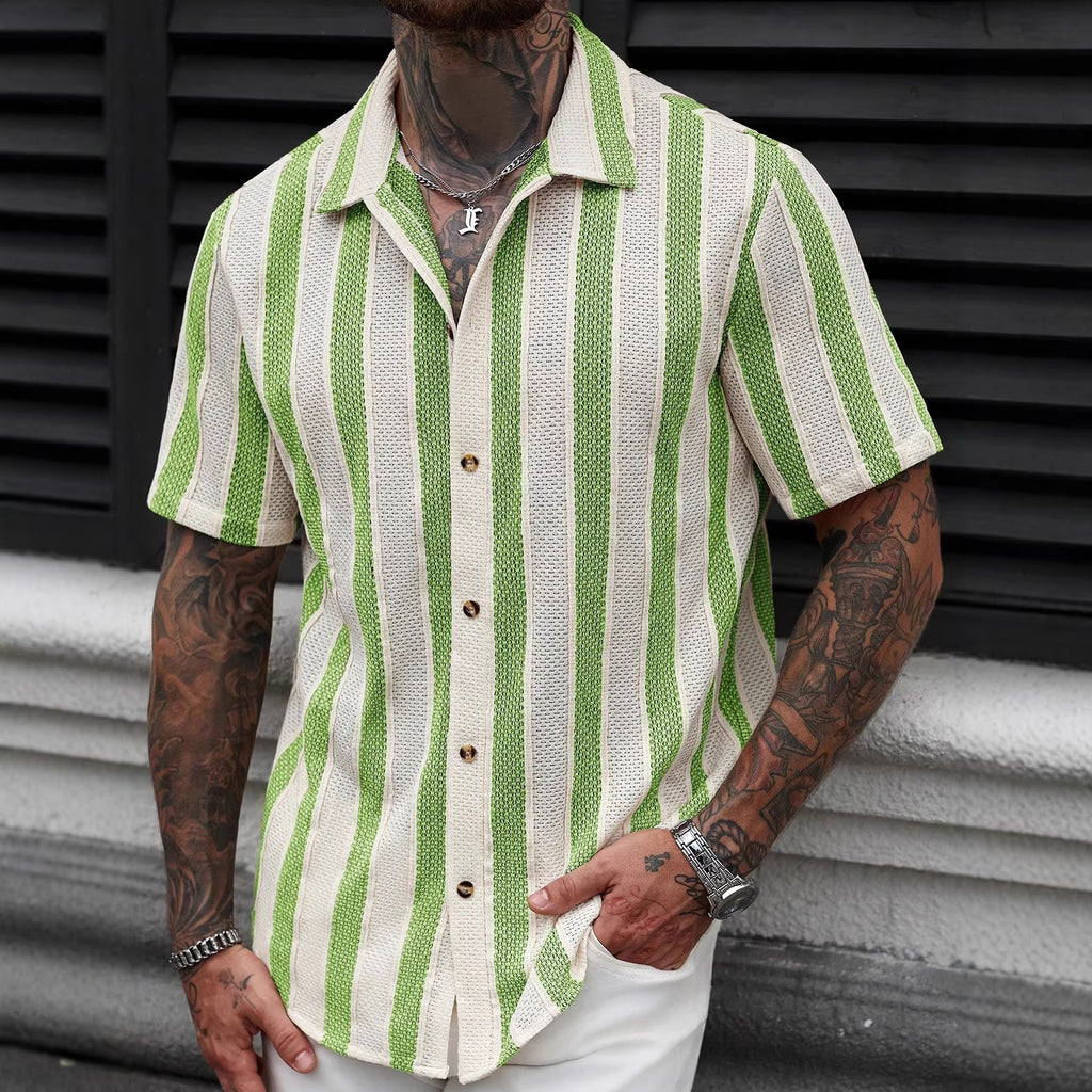 Herren-T-Shirt mit V-Ausschnitt im europäischen und amerikanischen Stil